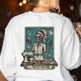 FCS Teacher Skeleton Halloween Family And Consumer Science Women's Sweatshirt Back Print White