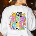 Field Day Fun Day Let The Games Begin Field Trip Teacher Kid Women's Sweatshirt Back Print White Field Day Fun Day Let The Games Begin Field Trip Teacher Kid Women's Sweatshirt Back Print White