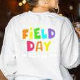 Field Day Green Team For Teacher Kids Field Day Games Women's Sweatshirt Back Print White Field Day Green Team For Teacher Kids Field Day Games Women's Sweatshirt Back Print White