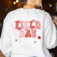 Field Day Red Team Outdoor Field Day Games For Kids Teacher Women's Sweatshirt Back Print White