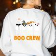 Fifth Grade Boo Crew Halloween Teacher Costume Women's Sweatshirt Back Print White