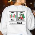 First Data Then Christmas I'm Earning A Break Sped Teacher Men Women Women's Sweatshirt Back Print White First Data Then Christmas I'm Earning A Break Sped Teacher Men Women Women's Sweatshirt Back Print White