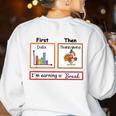 First Data Then Thanksgiving Im Earning A Break Sped Teacher Women's Sweatshirt Back Print White First Data Then Thanksgiving Im Earning A Break Sped Teacher Women's Sweatshirt Back Print White