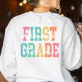 First Grade Dream Team Back To School 1st Grade Teacher Women's Sweatshirt Back Print White First Grade Dream Team Back To School 1st Grade Teacher Women's Sweatshirt Back Print White