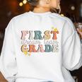 First Grade Dream Team First Day Of 1st Grade Teachers For Men Women Women's Sweatshirt Back Print White