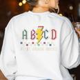 First Grade Rocks Teachers Back To School ABCD Rock Students Women's Sweatshirt Back Print White First Grade Rocks Teachers Back To School ABCD Rock Students Women's Sweatshirt Back Print White