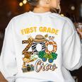 First Grade Zoo Field Trip Squad Matching Teacher Students Women's Sweatshirt Back Print White