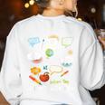 Friendship Inclusion Language Teacher It Starts With Hello Women's Sweatshirt Back Print White Friendship Inclusion Language Teacher It Starts With Hello Women's Sweatshirt Back Print White