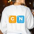 Fun 67 Meme Six Seven Science Teacher Periodic Table Women's Sweatshirt Back Print White