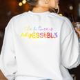 The Future Is Accessible Special Education Teacher Women's Sweatshirt Back Print White The Future Is Accessible Special Education Teacher Women's Sweatshirt Back Print White