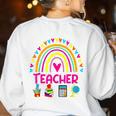 Future Kids Career Teacher Rainbow Boy Girl Graduations Women's Sweatshirt Back Print White