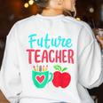 Future Teacher Education Student Women's Sweatshirt Back Print White Future Teacher Education Student Women's Sweatshirt Back Print White