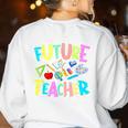 Future Teacher Kid's Career Women's Sweatshirt Back Print White Future Teacher Kid's Career Women's Sweatshirt Back Print White