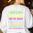 Gen A Slang Teachers Happy 1st Day Of School 2025 Students Women's Sweatshirt Back Print White Gen A Slang Teachers Happy 1st Day Of School 2025 Students Women's Sweatshirt Back Print White