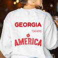 Georgia Teachers Classroom Tshirt Women's Sweatshirt Back Print White Georgia Teachers Classroom Tshirt Women's Sweatshirt Back Print White
