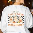 Ghost Are You Fall-O-Ween Directions Teacher Halloween Women's Sweatshirt Back Print White Ghost Are You Fall-O-Ween Directions Teacher Halloween Women's Sweatshirt Back Print White