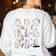 Ghost Science Teacher Chemistry Laboratory Halloween Costume Women's Sweatshirt Back Print White Ghost Science Teacher Chemistry Laboratory Halloween Costume Women's Sweatshirt Back Print White