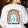 Good Day To Teach Tiny Musicians Piano Music Teacher Women Women's Sweatshirt Back Print White Good Day To Teach Tiny Musicians Piano Music Teacher Women Women's Sweatshirt Back Print White