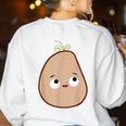 Good Egg Teacher Halloween Costume The Couch Potato Women's Sweatshirt Back Print White Good Egg Teacher Halloween Costume The Couch Potato Women's Sweatshirt Back Print White
