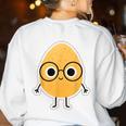 Good Egg Teacher Halloween Costume The Smart Cookie Women's Sweatshirt Back Print White