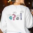 Grammar TeacherWait What Stop It I Agree Women's Sweatshirt Back Print White Grammar TeacherWait What Stop It I Agree Women's Sweatshirt Back Print White