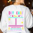 Groovy Day Care Some Days I Rock It Day Care Teacher Life Women's Sweatshirt Back Print White Groovy Day Care Some Days I Rock It Day Care Teacher Life Women's Sweatshirt Back Print White