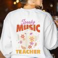 Groovy Faboolous Spooky Music Teacher Halloween Men Women Women's Sweatshirt Back Print White Groovy Faboolous Spooky Music Teacher Halloween Men Women Women's Sweatshirt Back Print White