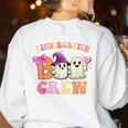 Groovy Kindergarten Boo Crew Kinder Halloween Teacher Kids Women's Sweatshirt Back Print White