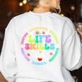 Groovy Life Skills Squad Teacher Special Ed SPED Team Crew Women's Sweatshirt Back Print White Groovy Life Skills Squad Teacher Special Ed SPED Team Crew Women's Sweatshirt Back Print White