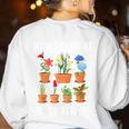 We All Grow At Different Rates Back To School Teacher Women's Sweatshirt Back Print White We All Grow At Different Rates Back To School Teacher Women's Sweatshirt Back Print White