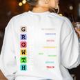 Growth Mindset Shirt Positive School Classroom Teacher Women's Sweatshirt Back Print White Growth Mindset Shirt Positive School Classroom Teacher Women's Sweatshirt Back Print White