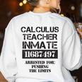 Halloween Calculus Teacher Prisoner Costume Women's Sweatshirt Back Print White