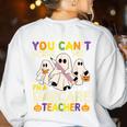 Halloween You Can't Scare Me I'm a Daycare Teacher Ghost Women's Sweatshirt Back Print White Halloween You Can't Scare Me I'm a Daycare Teacher Ghost Women's Sweatshirt Back Print White