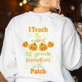 Halloween Cutest Pumpkins First Grade Teacher Women's Sweatshirt Back Print White Halloween Cutest Pumpkins First Grade Teacher Women's Sweatshirt Back Print White