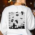 Halloween Music Note Clefs Spooky Ghost For Music Teacher Women's Sweatshirt Back Print White Halloween Music Note Clefs Spooky Ghost For Music Teacher Women's Sweatshirt Back Print White