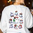 Halloween PE Teacher Ghost Playing Sports Physical Education Women's Sweatshirt Back Print White Halloween PE Teacher Ghost Playing Sports Physical Education Women's Sweatshirt Back Print White