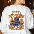 Halloween Scary Physics Teacher No Costume Required Women Women's Sweatshirt Back Print White Halloween Scary Physics Teacher No Costume Required Women Women's Sweatshirt Back Print White