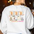 Halloween Science Teacher Boo Ghost The Element Of Surprise Women's Sweatshirt Back Print White