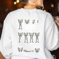 Halloween Skeleton Math Fraction Teacher Men Women Women's Sweatshirt Back Print White Halloween Skeleton Math Fraction Teacher Men Women Women's Sweatshirt Back Print White