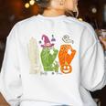 Halloween SPED Teacher Boo In ASL Boo Hands Sign Language Women's Sweatshirt Back Print White