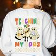 Halloween Teaching My Boos Cute Ghost Teacher Life Costume Women's Sweatshirt Back Print White Halloween Teaching My Boos Cute Ghost Teacher Life Costume Women's Sweatshirt Back Print White