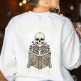 Halloween Weird Teachers Build Character Costume Men Women Women's Sweatshirt Back Print White Halloween Weird Teachers Build Character Costume Men Women Women's Sweatshirt Back Print White