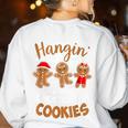 Hangin My Kindergarten Cookie Gingerbread Christmas Teacher For Men Women Kids Women's Sweatshirt Back Print White Hangin My Kindergarten Cookie Gingerbread Christmas Teacher For Men Women Kids Women's Sweatshirt Back Print White