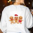 Hanging With My Cookies Gingerbread Christmas Teacher Xmas Women's Sweatshirt Back Print White Hanging With My Cookies Gingerbread Christmas Teacher Xmas Women's Sweatshirt Back Print White