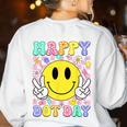Happy Dot Day Shirts Teacher Student Girls Kids Smile Face Women's Sweatshirt Back Print White Happy Dot Day Shirts Teacher Student Girls Kids Smile Face Women's Sweatshirt Back Print White