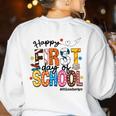 Happy First Day Of School PE Teacher Life Back To School Women's Sweatshirt Back Print White Happy First Day Of School PE Teacher Life Back To School Women's Sweatshirt Back Print White