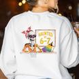 Haunted By 6-7 Teacher Halloween 67 Women's Sweatshirt Back Print White Haunted By 6-7 Teacher Halloween 67 Women's Sweatshirt Back Print White