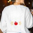 Having a Weird Teacher Builds Character School Teacher Women's Sweatshirt Back Print White Having a Weird Teacher Builds Character School Teacher Women's Sweatshirt Back Print White