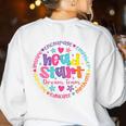 Head Start Dream Team Squad Teacher Headstart Back To School Women's Sweatshirt Back Print White Head Start Dream Team Squad Teacher Headstart Back To School Women's Sweatshirt Back Print White