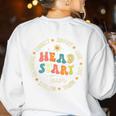 Head Start Team Homeschooling Teacher Back To School Women's Sweatshirt Back Print White Head Start Team Homeschooling Teacher Back To School Women's Sweatshirt Back Print White